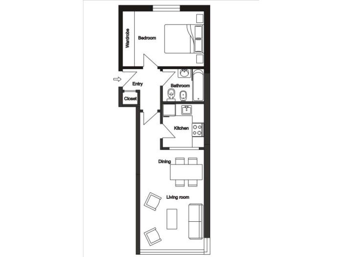 Central Apartment in Salamanca of 1 Bedroom #84 in Madrid