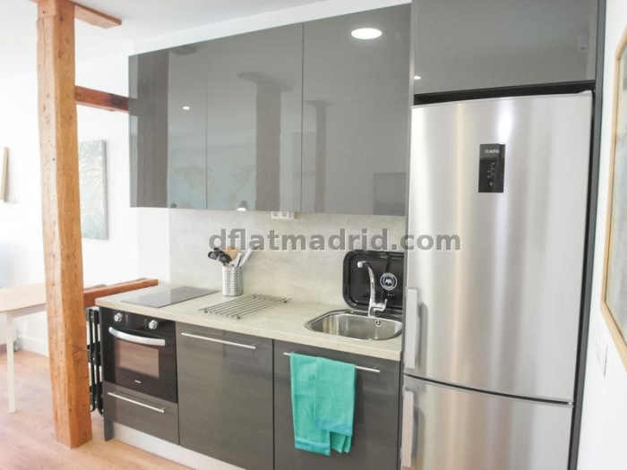 Apartamento Luminoso en Centro de 1 Dormitorio #1648 en Madrid