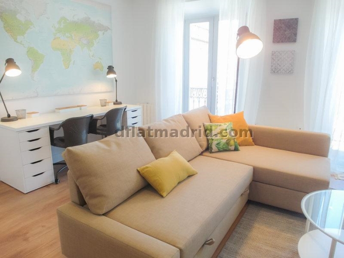 Apartamento Luminoso en Centro de 1 Dormitorio #1648 en Madrid