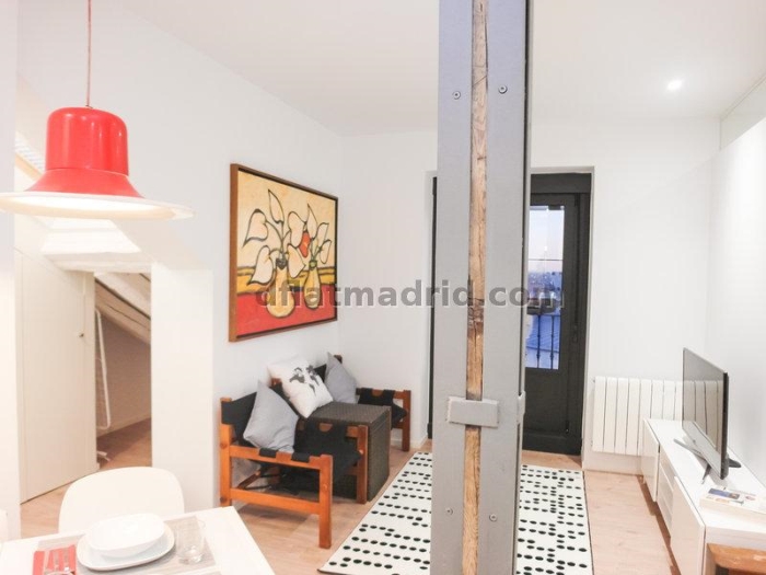 Apartamento Luminoso en Centro de 1 Dormitorio #1677 en Madrid