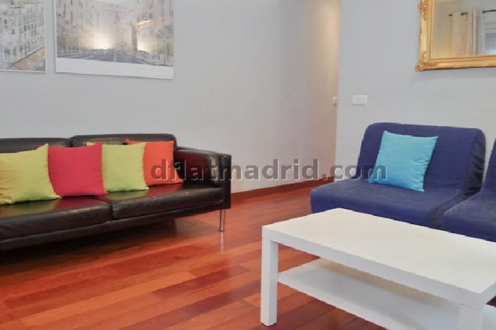 Apartamento Luminoso en Centro de 1 Dormitorio #1758 en Madrid