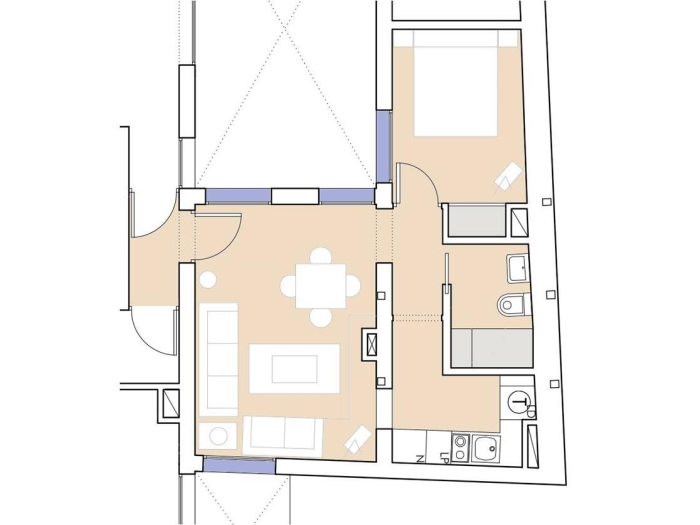 Apartamento Tranquilo en Centro de 1 Dormitorio #1024 en Madrid